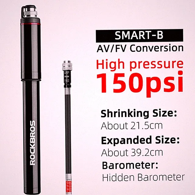130PSI Mini Bike Pump Aluminum Alloy Portable Drop-proof Bike Ultralight Hand Ai