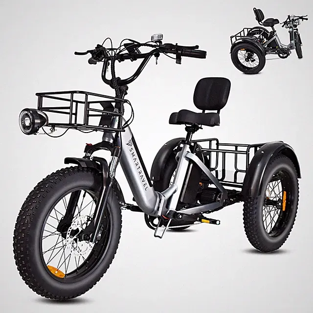 20in 1200W Peak Motor Electric Tricycle Folding Ebike for Adults 48V 30.5AH
