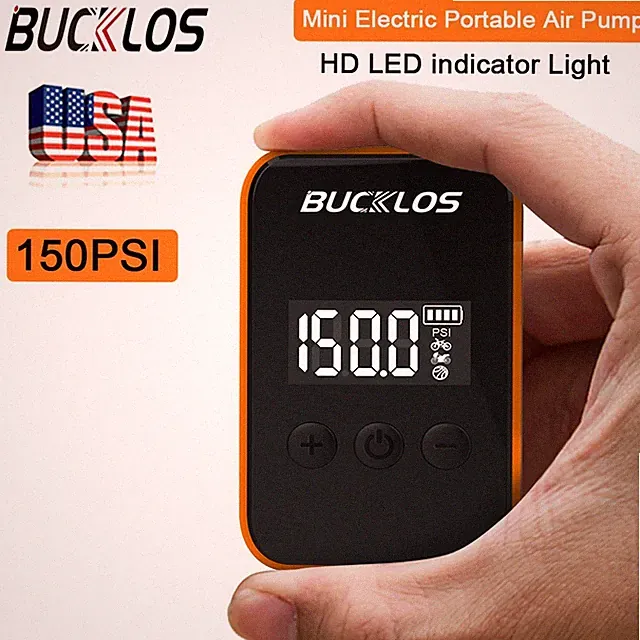 Bicycle Portable Pocket Electric Air Pump 150 PSI MINI Rechargeable Compressor​