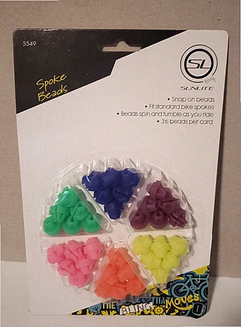 BIKE BICYCLE SPOKE SNAP ON BEADS SET OF 36 NEW 5549 Sunlite