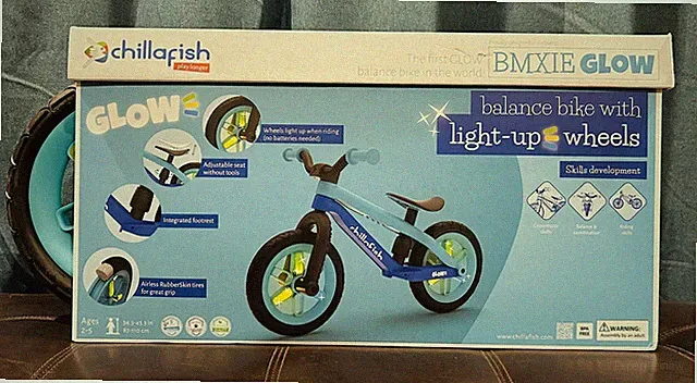 Chillafish BMXie GLOW Lightweight Balance Bike with Light up Wheels Blue