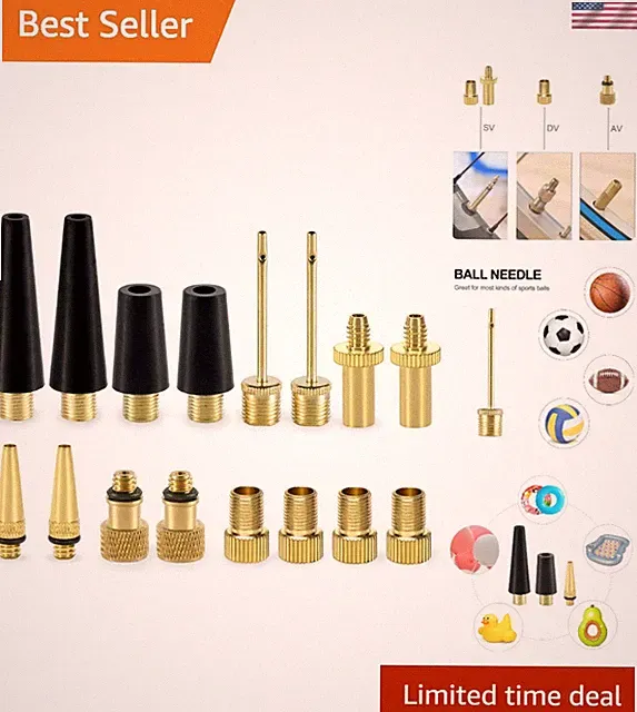 Comprehensive Brass Valve Adaptor Kit - Inflate Bikes, Balls & More Effortlessly