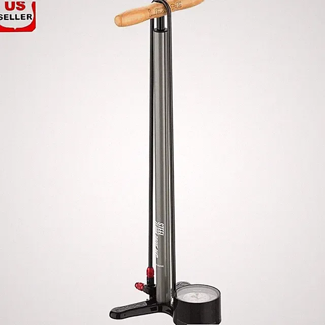 Durable High Pressure Bicycle Pump W/ Accurate 3.5 Inch Gauge Road Bikes New