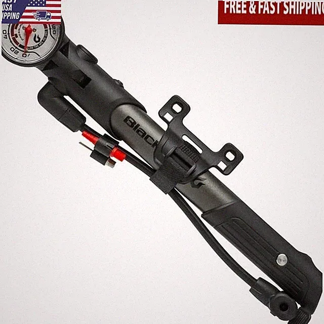Hybrid Bike Frame Pump W/ Pressure Gauge Reversible Head Inflator Accessories US