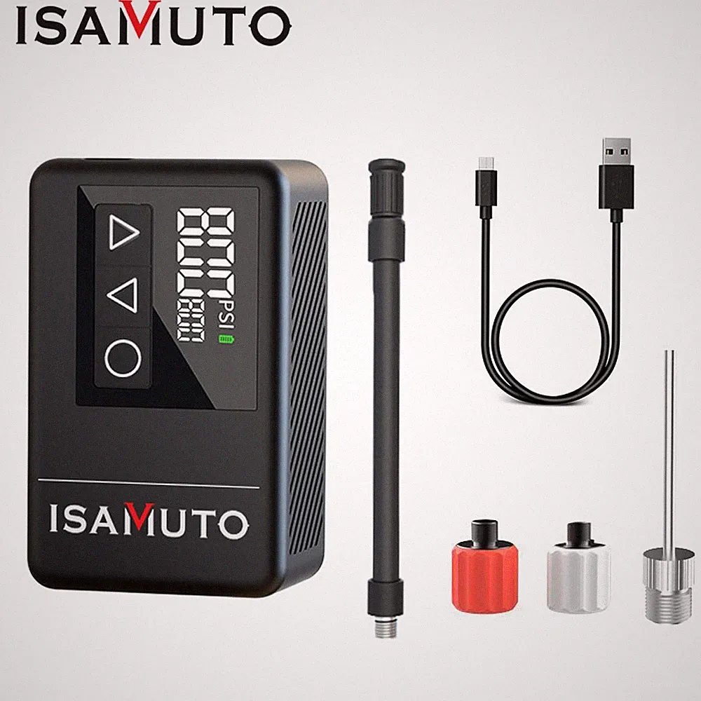 ISAMUTO MINI Portable Bicycle Tire Pump Max 120 PSI Fast Inflation Bike Air Pump