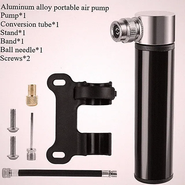 Lightweight Aluminum Alloy Air Pump Ideal for For basketballs and Bicycle Tires