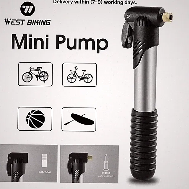 Mini Bike Pump Hand Air Pump Presta Schrader MTB Road Tire Inflator Pump US