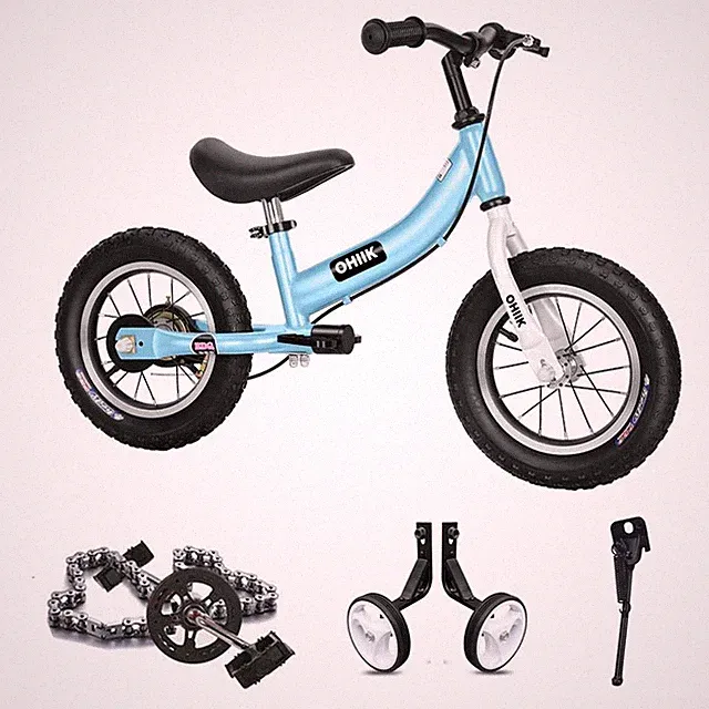 Ohiik Balance Bike 2 in 1 14 inch Blue - Pedal Conversion Kit