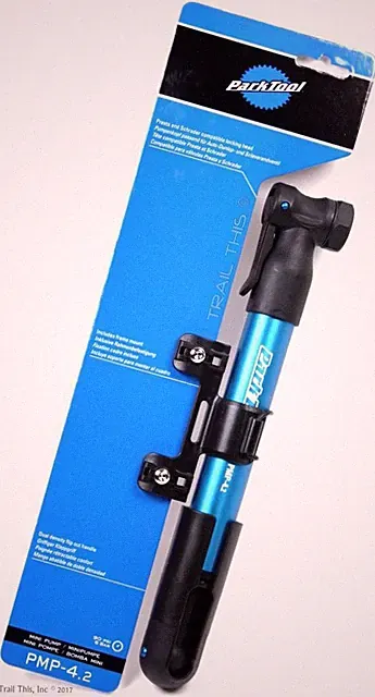 Park Tool PMP-4.2B Blue Mini Frame Mount Bicycle Pump Presta/Schrader 90psi 4.2
