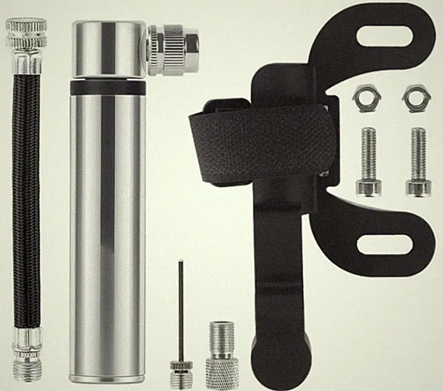 Portable Mini Bike Pump 120 PSI, Ultralight Presta/Schrader Valve Bicycle Pump