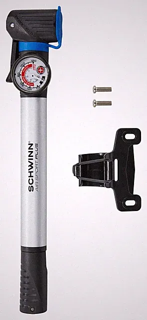 Schwinn Air Sport Plus, Bike Frame Hand Pump with Rotating Pump Head, Pressur...