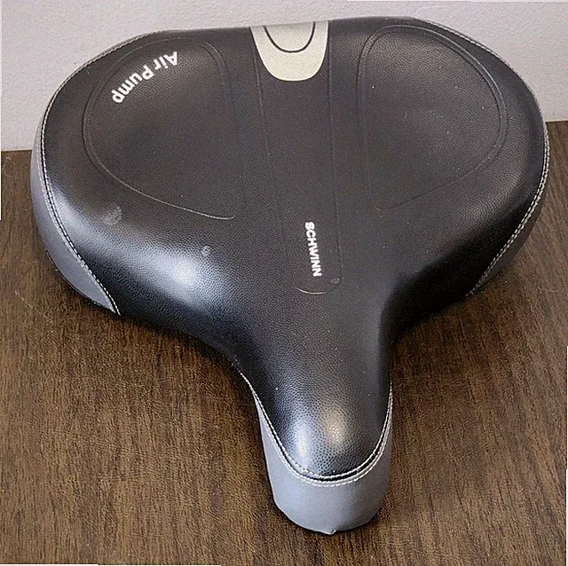 SCHWINN Ultra Air Pump BIKE SEAT Black w/Comfort Saddle Adjustable Firmness USED