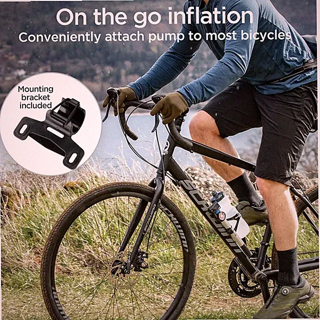 Versatile Bicycle Tire Pump with Schrader/Presta Dual Head