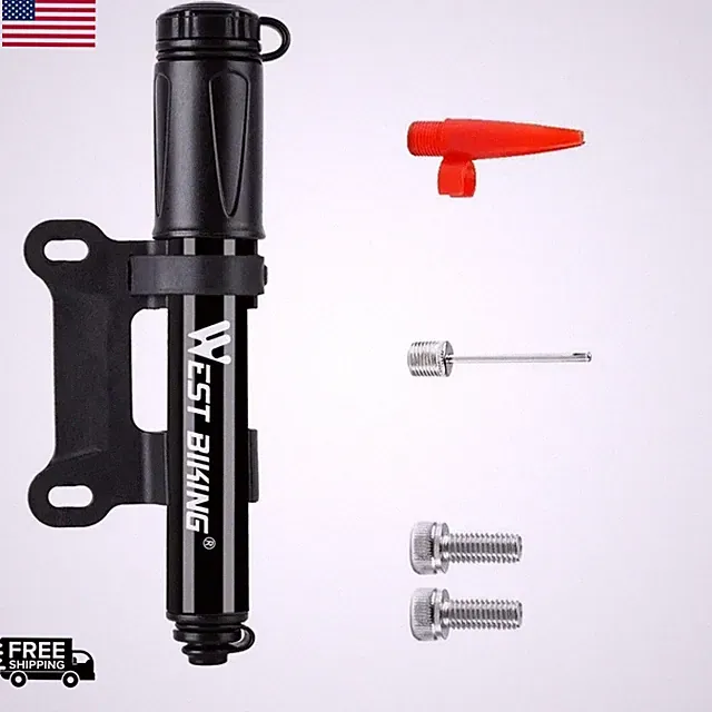 WEST BIKING Mini Bike Pump 100PSI Schrader Presta Valve MTB Road Cycling Pump