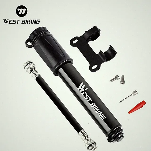 WEST BIKING Portable Mini Hand Bike Pump Bicycle Air Inflator Ball Pump